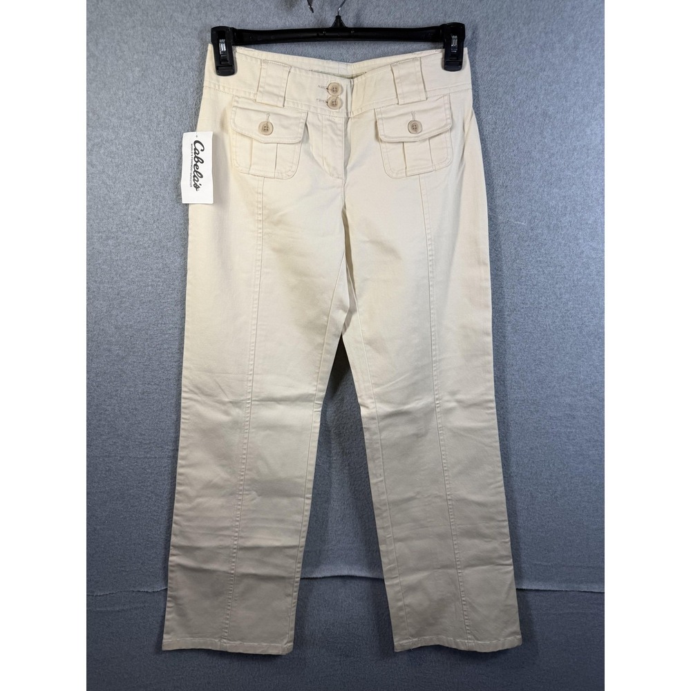 Cabela's Alpine II Pants Womens 4 Regular Beige Stretch Twill Pockets New